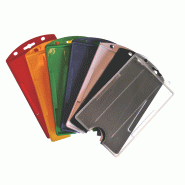 Porte-badge vertical ouvert - lot de 100 - 7 coloris assortis - Réf IDP 65V