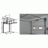 Porte sectionnelle industrielle / automatique / repliable en plafond / pleine / avec hublot