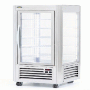 Roller Grill Vitrine 4 faces, verticale, positive ventilée, blanche à grilles RD 60 FW - blanc verre RD 60 FW