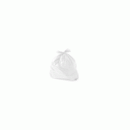 Sacs poubelles 30L 55x60cm avec 14my zip Blanc 15un - 6701216