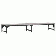 Support de moniteur table meuble bureau sonoma 105 x 23 x 15,5cm bois d'ingénierie gris 02_0044984 - gris métal 3000220468106