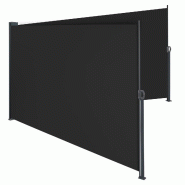TecTake GmbH TECTAKE store latéral double, protection soleil vent, déroulement automatique, toile polyester hydrofuge, acier thermolaqué, 600x9x180