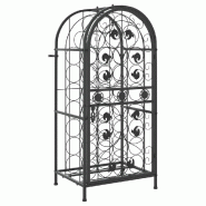 VidaXL Casier à vin pour 33 bouteilles en fer forgé noir 45x36x100 cm - 358369