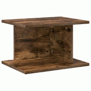 VidaXL Table de chevet Chêne fumé 40 x 30 x 25 cm Bois d'ingénierie Modèle Silhouette - 891176