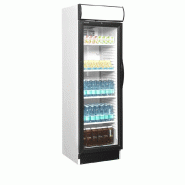 Armoire à boisson blanche porte vitrée avec canopée lumineux et cha... - PCEV425CP 2 LED L/H