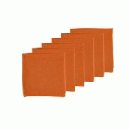 Bjorn Serviette de table - 6 pièces - Lin et coton orange - orange 3701488307984 Bjorn Serviette de table - 6 pièces - Lin et coton orange - orange 3701488307984