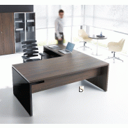 Bureau de direction avec retour Mito - MDD. - 180, Gauche, Sycomore foncé_0
