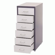 Décoshop26 - Caisson à tiroirs armoire de bureau 69x28x41 cm 6 tiroirs en acier gris foncé blanc 04_0008260 - blanc 3000262511105 Décoshop26 - Caisson à tiroirs armoire de bureau 69x28x41 cm 6 tiroirs en acier gris foncé blanc 04_0008260 - blanc 3000262511105