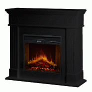 Divina Fire Cheminée électrique CAMBRIDGE, sur pied, finition bois noir, 110x36x100 cm (hauteur) - noir 8055829981384