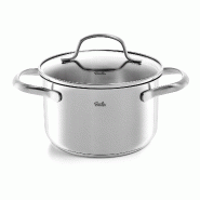 Fissler - San Francisco - Casserole à couvercle en verre 24 cm - Acier inoxydable 18/10 4009209372600