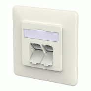 METZ CONNECT E-DAT C6A LSA++ Prise, 2 ports, encastré (UP), blanc pur METZ CONNECT E-DAT C6A LSA++ Prise, 2 ports, encastré (UP), blanc pur