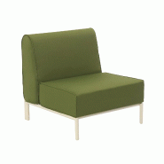 Oviala Business Chauffeuse pour salon pour jardin modulable en tissu vert kaki Oviala 72 x 80 x 78 cm - vert polyester 114804