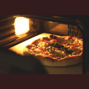 Pierre à pizza / tarte flambée pour four particulier 355 x 405 mm