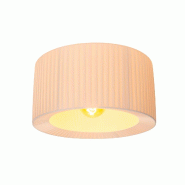 Plafonnier abat-jour soie plissée - E27 - Lucide  - Fold - blanc textile 5411212212108