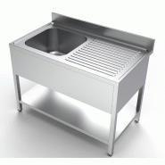 Plonge inox profondeur 700 étagère 1 à gauche 1200 - P7333.0830_0