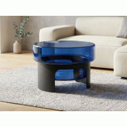 Table basse ronde Malcolm Duo en verre vert Ø 55 cm ? Akante