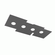 Top light Plafonnier rectangulaire Toplight 4 lumières Plate avec culot GX53, structure anthracite, design moderne 86x37x3cm - gris 8056039141537