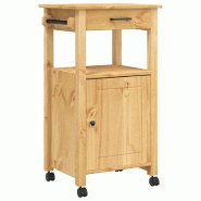VidaXL Chariot de cuisine MONZA 48x40x88,5 cm bois massif de pin - 376088
