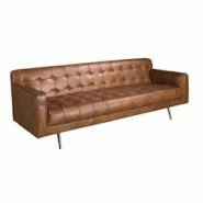 AC ANGEL CERDA Angel Cerdá Canapé 3 places Chester en cuir marron foncé 6225C 212 x 79 x 70 - marron fourrure 8435631035008 AC ANGEL CERDA Angel Cerdá Canapé 3 places Chester en cuir marron foncé 6225C 212 x 79 x 70 - marron fourrure 8435631035008
