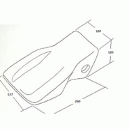 Dent de godet abrasion 9n4353