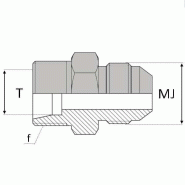 Droit mâle 24° x mâle JIC - 3/4' , 19.05 , 20X150 , 13.25