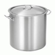 Equipementpro Marmite Professionnelle en Inox Triple Épaisseur avec Couvercle – 50 Litres - M2730