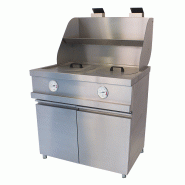 Friteuse professionnel gaz 2 cuves arrondis de 2x13 l - PMECA-FRYER/2B