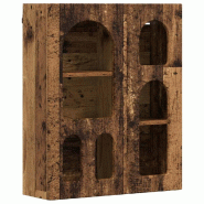 Helloshop26 - Armoire suspendue moderne avec 6 étagères pour salle de bain cuisine 59 x 20 x 71,5 cm en bois d'ingénierie bois 02_0054789 - Bois ma