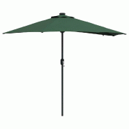 Helloshop26 - Parasol de jardin pliable moderne avec LED solaires 294 x 150 x 223 cm en polyester vert 02_0058659 - vert 3000240708244