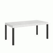 Itamoby Table Extensible Everyday 200/460X90 Cm Frêne Blanc Pieds Anthracite - blanc 8050598050361