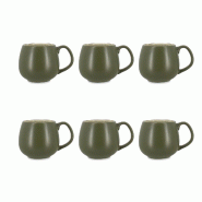 Ogo Living - Lot 6 mug oli h9cm 38cl oli gres vert - 3256391053331