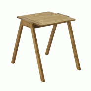Oviala Business Table de terrasse carrée en bois d'eucalyptus - marron Bois manufacturé 112126