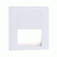Paulmann Encastré mural LED Tsaro  carré 80x80mm  1W 80lm 230V  2700K Blanc dépoli 79999 - blanc plastique 79999