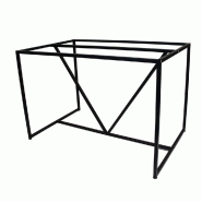 Piètement Istres Ht73 en acier noir pour table 110x70cm