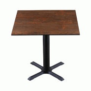Proloisirs Table Simplify 70X70 cm Bois Corten - marron multi-matériau AG2015