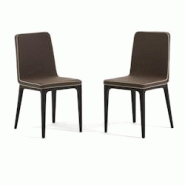 RATTATAN Lot de 2 chaises d’intérieur en similicuir, pieds en polypropylène, design élégant, pour cuisine, salle à manger, bar et restaurant -M RATTATAN Lot de 2 chaises d’intérieur en similicuir, pieds en polypropylène, design élégant, pour cuisine, salle à manger, bar et restaurant -M