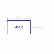 Roulotte de chantier mgr 40 / base-vie / 4 x 2.35 x 3.02 m