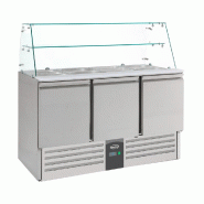 Saladette réfrigéree avec verre 3 portes - P7950.0405