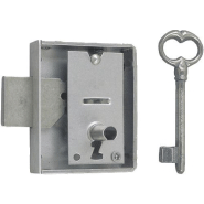 Serrure encloisonnée 305 largeur 60mm axe 35mm droite fer limé 1 clé - devismes - 3305335 - 394610