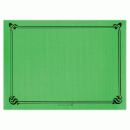 Set de table en pure cellulose 48g/m2 vert prairie avec liseré 31x43cm par 2000