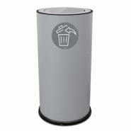 Stil Casa poubelle de tri sélectif avec couvercle basculant, Ø 35 x h. 72 cm, acier peint, pictogramme magnétique, 70 litres, gris. - 874 G Stil Casa poubelle de tri sélectif avec couvercle basculant, Ø 35 x h. 72 cm, acier peint, pictogramme magnétique, 70 litres, gris. - 874 G