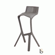 Tabouret haut Tom - Sitek - Marron foncé