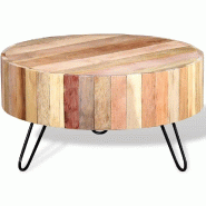 VidaXL Table basse Bois de récupération massif Modèle Atlas Core Élite - 244237