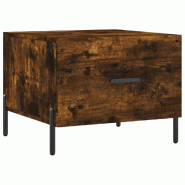VidaXL Table basse Chêne fumé 50x50x40 cm Bois d'ingénierie Modèle Flex Pro - 829422