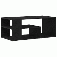 VidaXL Table basse Chêne noir 100 x 50 x 40 cm Bois d'ingénierie Modèle Ambre Horizon - 862629