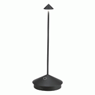 Zafferano Lampe de table LED Pina Pro, noir mat, rechargeable et dimmable, sans fil, Safran, 2200-2700-3000K, IP54, autonomie 12 heures - noir 8058945