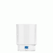 Zafferano Lot de 6 Gobelets Teca Mare Décoration Oursin en Verre Borosilicate Soufflé à la Main, Design Empilable pour Table Élégante et Original