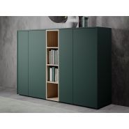 Armoire mi-haute push open laquée ostara o5 l184xh130 cm