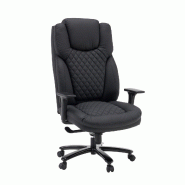 Chaise pour charges lourdes / Chaise de bureau XXL Pullmann Gen2 150 kg Similpelle noir hjh OFFICE - noir plastique 736526