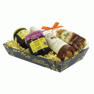 Corbeille carton rectangle Plaisir Gourmand 33x20 - Corbeille carton rectangle Plaisir Gourmand 33x20 -